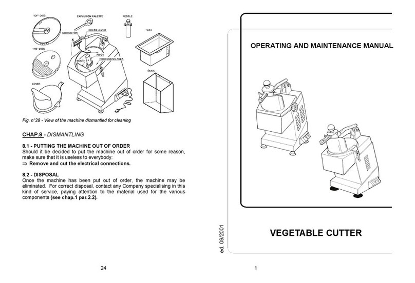 Cecilware Supercut-NB Operating and maintenance manual