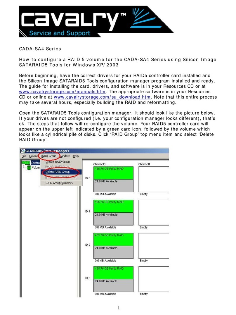 Cavalry CADA002SA4 Configuration guide