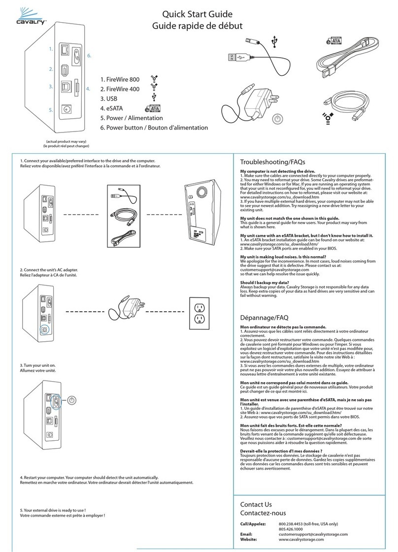 Cavalry CAXB3701T0 quick start guide