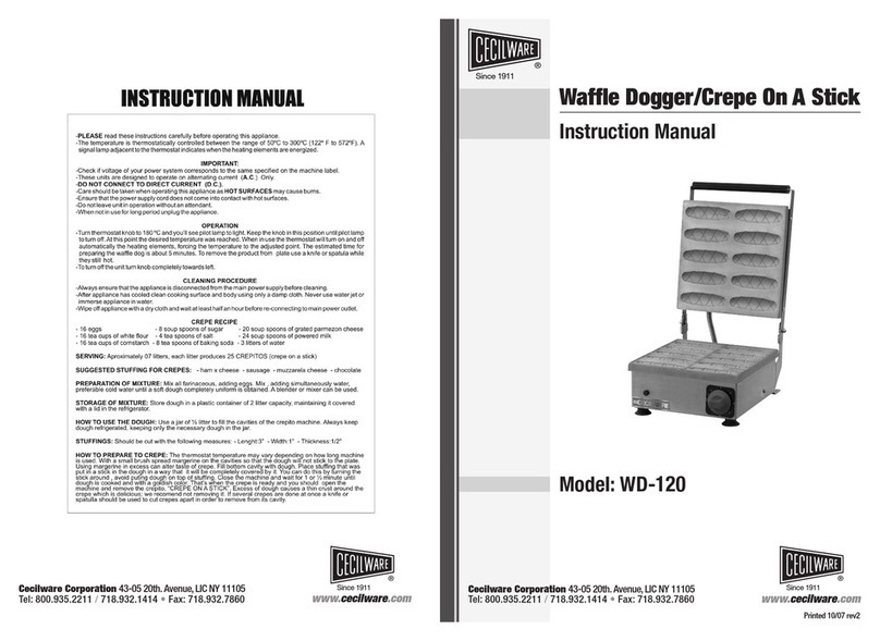 Cecilware WD-120 instruction manual