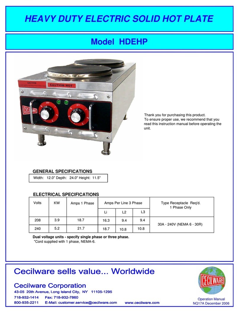 Cecilware HDEHP instruction manual