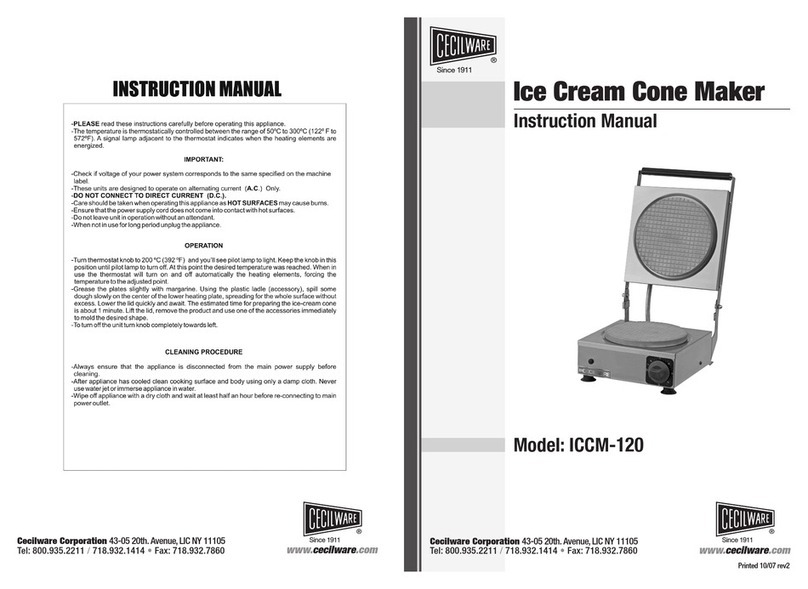 Cecilware ICCM-120 instruction manual