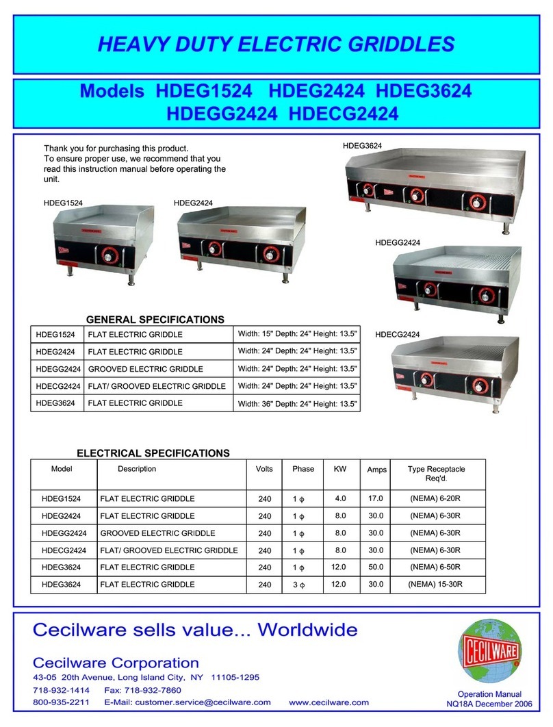 Cecilware HDECG2424 user guide