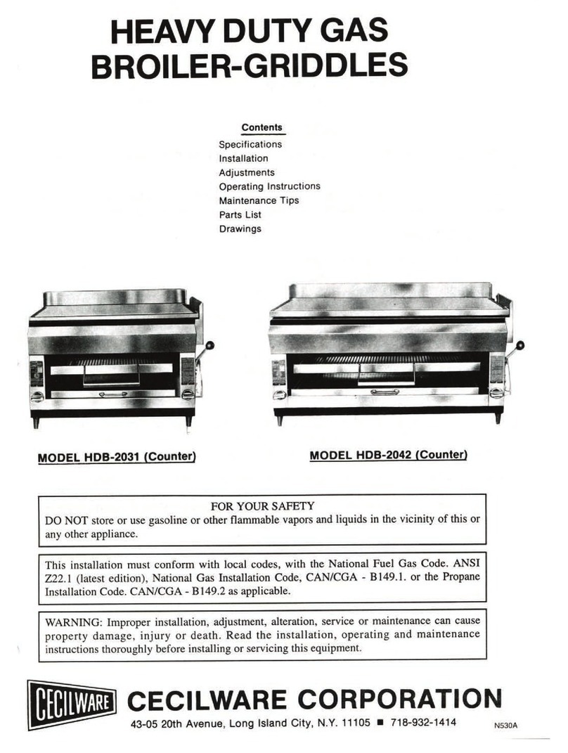 Cecilware HDB-2031 User manual Cecilware HDB-2031 User manual