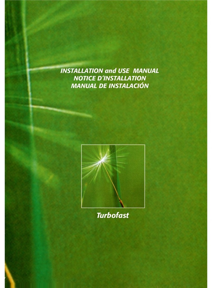 Cecilware Turbofast TF-1/2 Installation and use manual