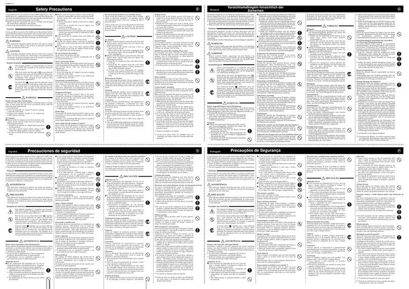 Casio Privia PX-400R Installation instructions