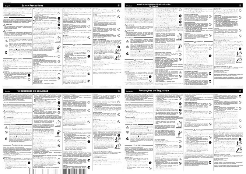 Casio Privia PX-700 Installation instructions