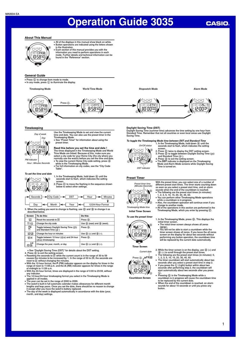 Casio Baby-G BG1001-1V User manual