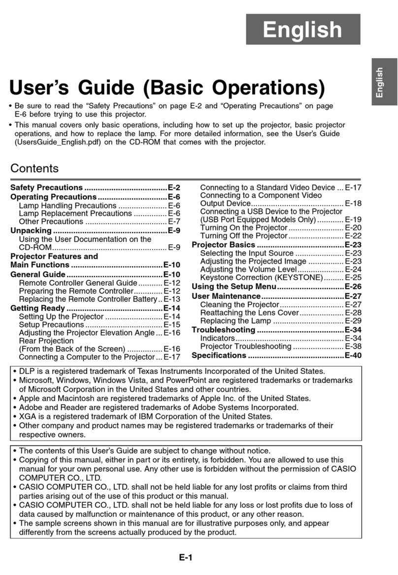 Casio XJ-S33 series user guide
