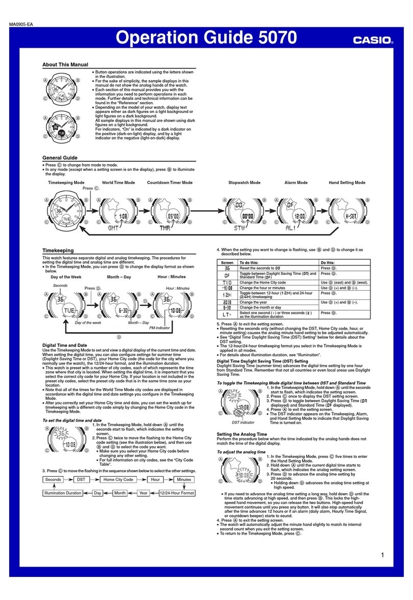 Casio BGA101-7B User manual Casio BGA101-7B User manual
