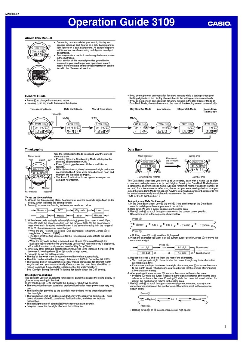 Casio Baby-G BG169DB-4 User manual Casio Baby-G BG169DB-4 User manual
