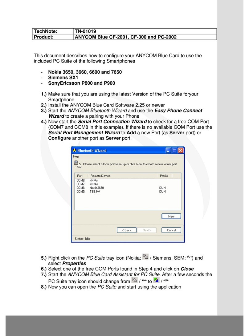 Anycom CF-300 Instruction Manual