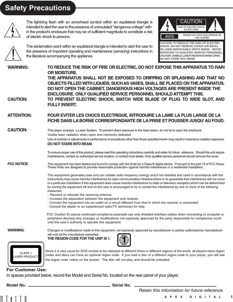 Apex Digital HT-170 User manual