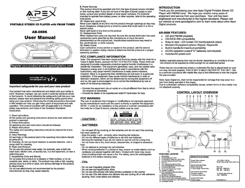 Apex Digital AB 088K user manual