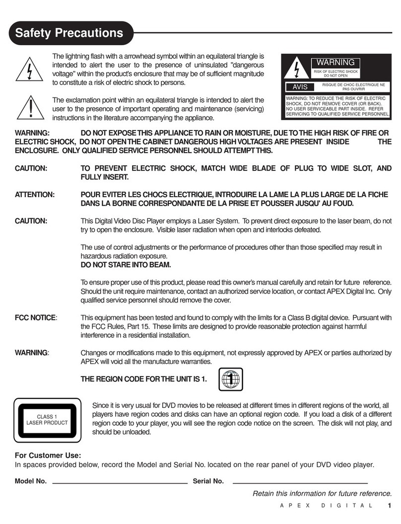 Apex Digital AD-500 User manual