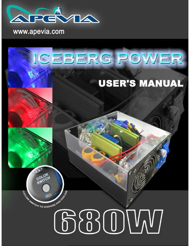 Apevia Iceberg Power ATX-IB680W User manual Apevia Iceberg Power ATX-IB680W User manual