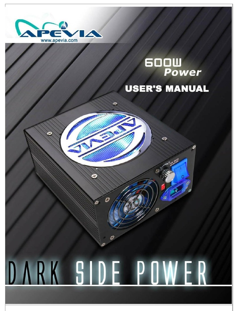 Apevia Dark Side Power ATX-AS600W User manual Apevia Dark Side Power ATX-AS600W User manual