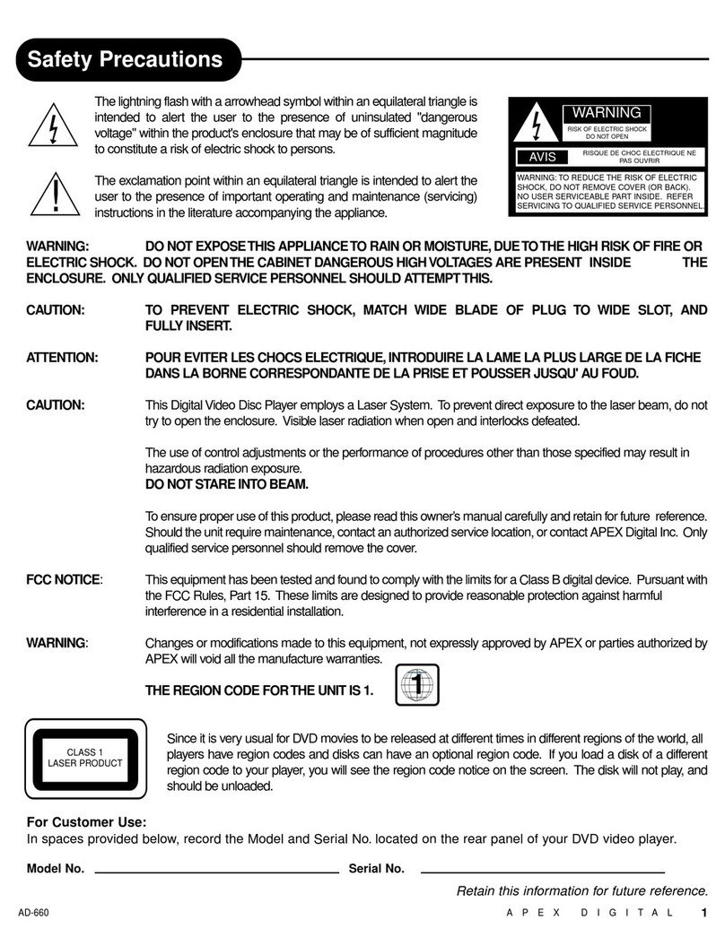 Apex Digital AD-660 User manual