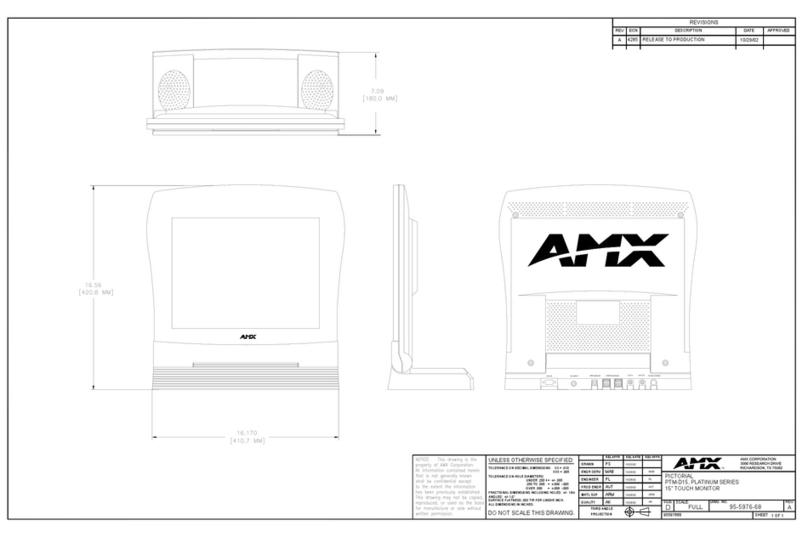 AMX PTM-D15 User manual
