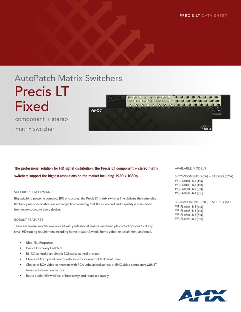 AMX Precis LT Specifications