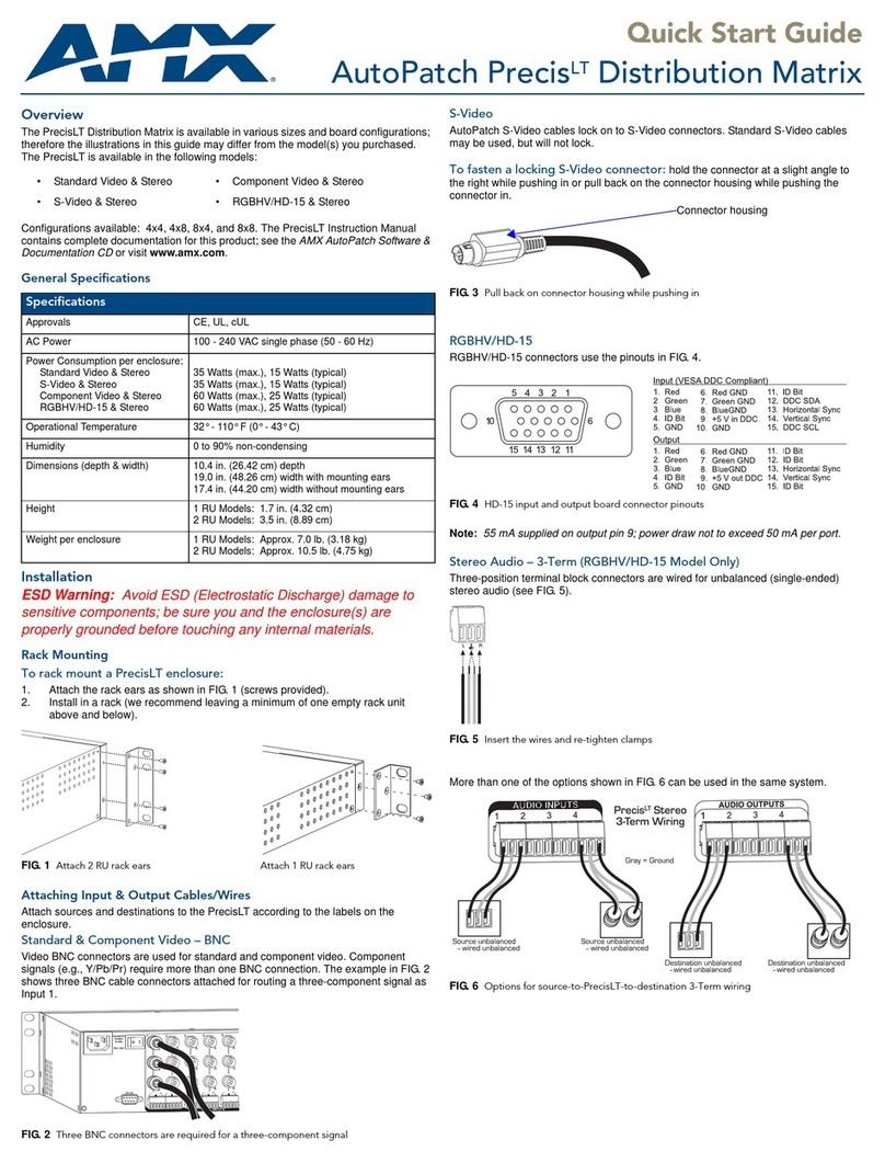 AMX Precis LT User manual