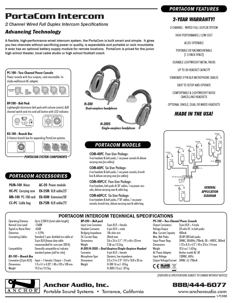 Anchor PortaCom COM-40FC Specifications