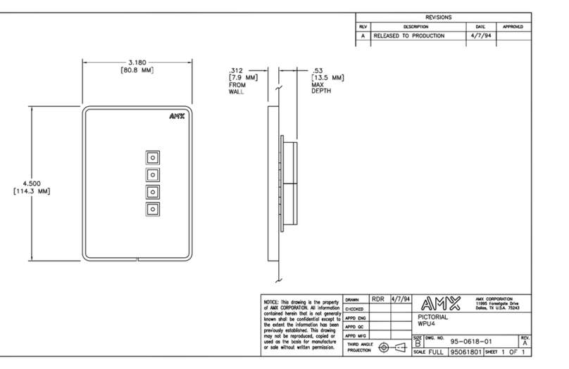 AMX WPU4 Specifications