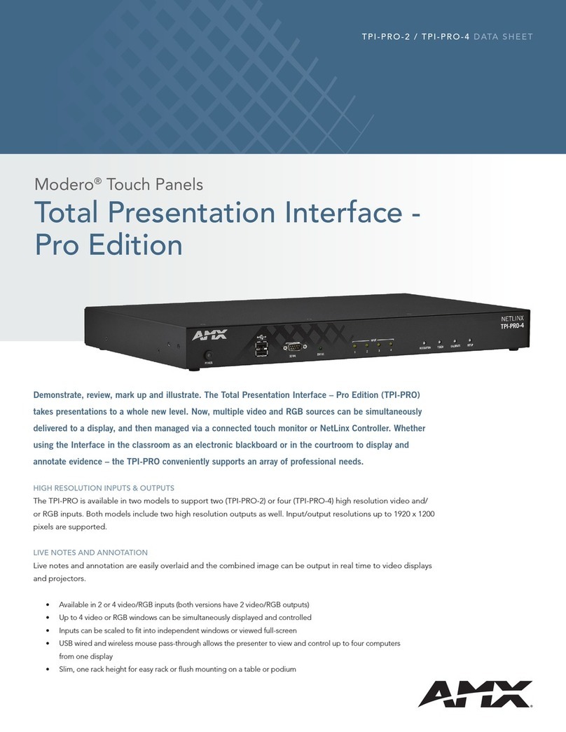 AMX TPI-PRO-2 User manual