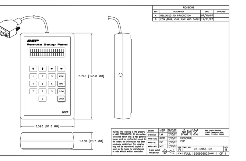 AMX RSP Dimensional drawing