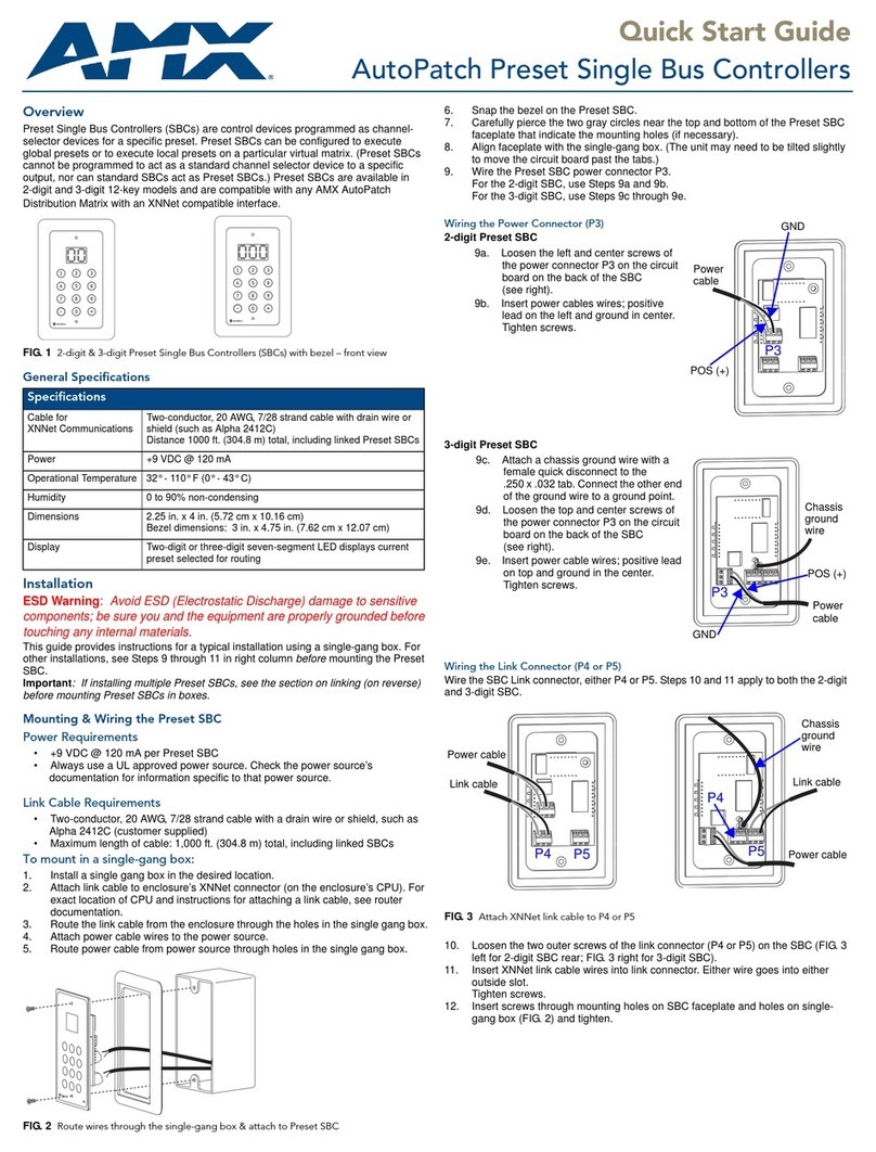 AMX SBC User manual