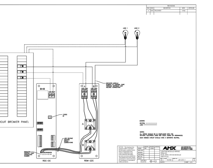 AMX RDM-ZC Wiring diagram