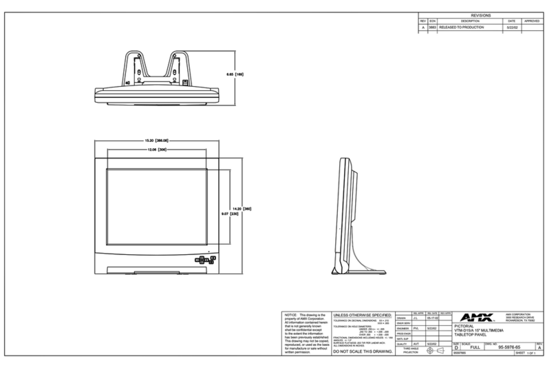 AMX VTM-D15/A Quick start guide AMX VTM-D15/A Quick start guide