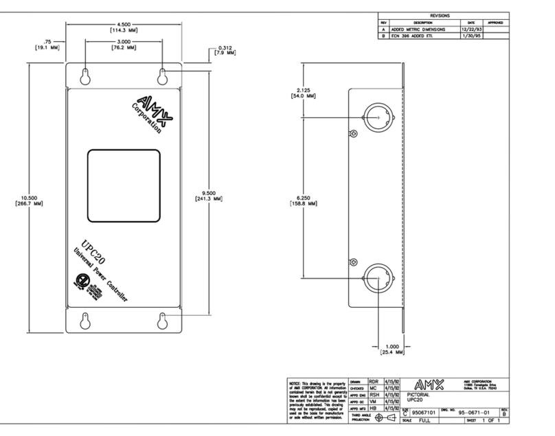 AMX UPC20 Quick start guide
