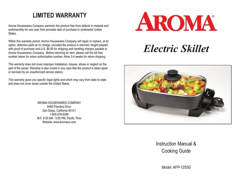 Aroma AFP-1255G Instruction manual & cooking guide