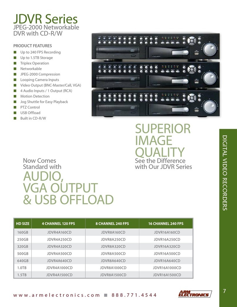 Arm Electronics JDVR16A1000CD Specifications