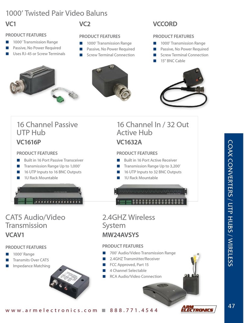 Arm Electronics MW 24AVSYS Owner's manual