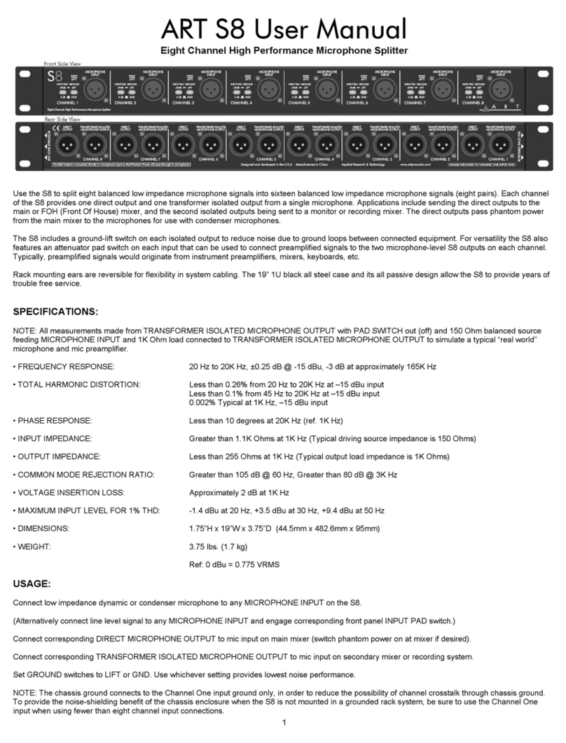 Art S8 user manual
