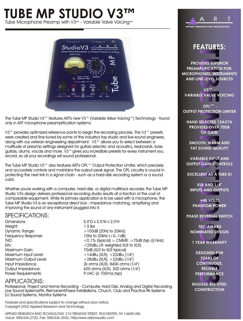 Art Tube MP Studio V3 Specifications