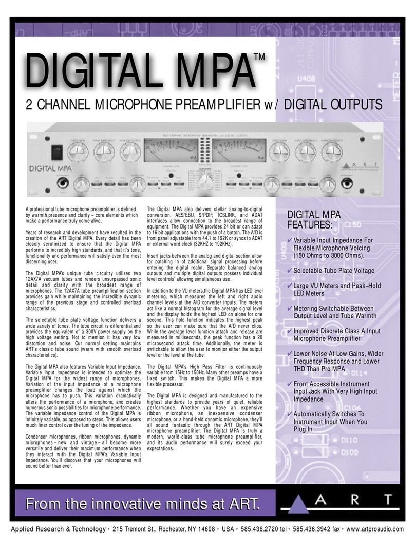 Art DIGITAL MPA User manual