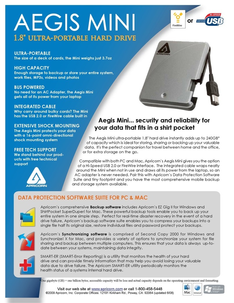 Apricorn Aegis Mini A18-USB 240GB User manual