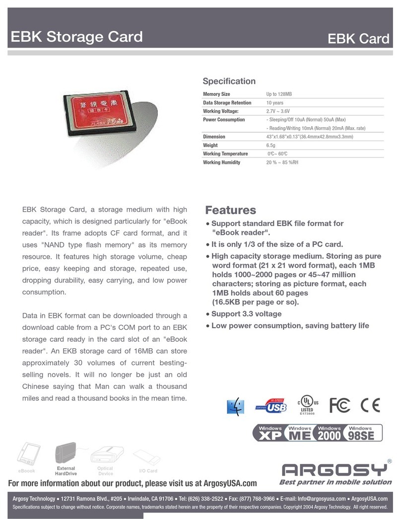 Argosy EBK Card Specifications