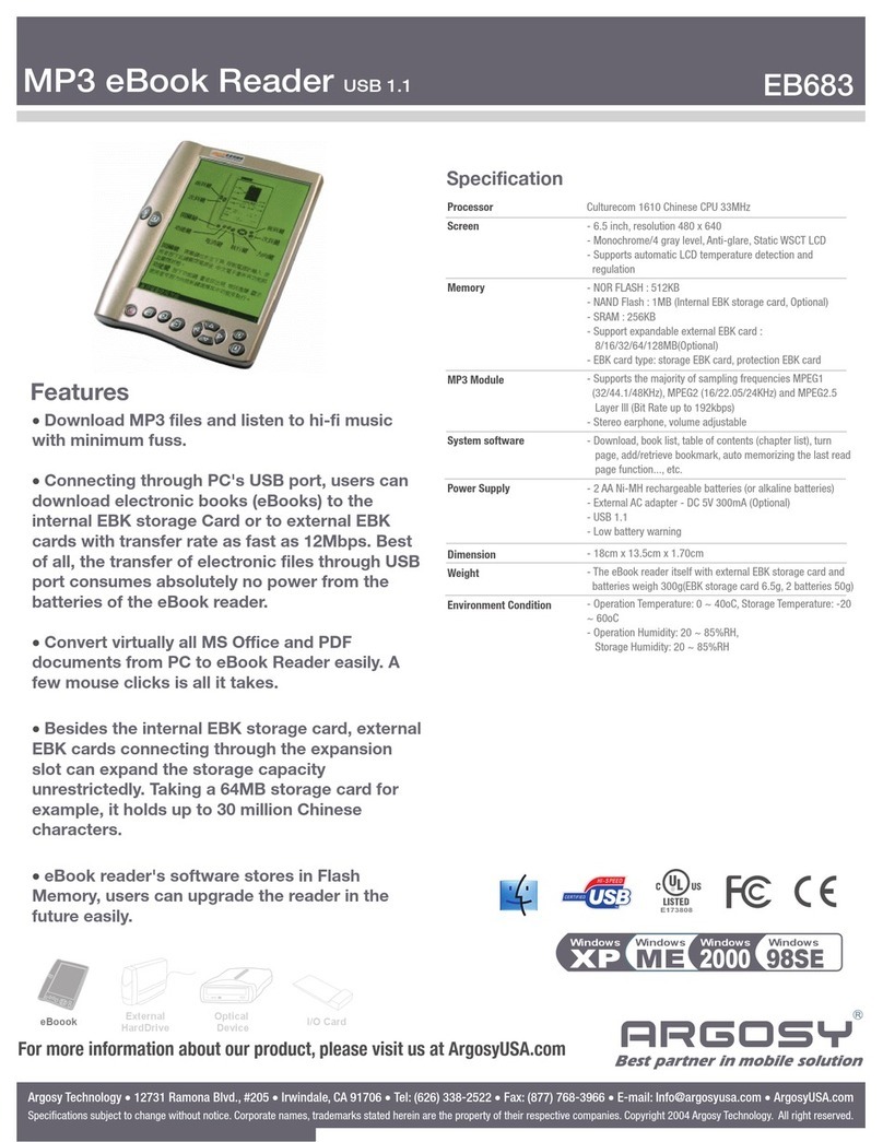 Argosy EB683 User manual