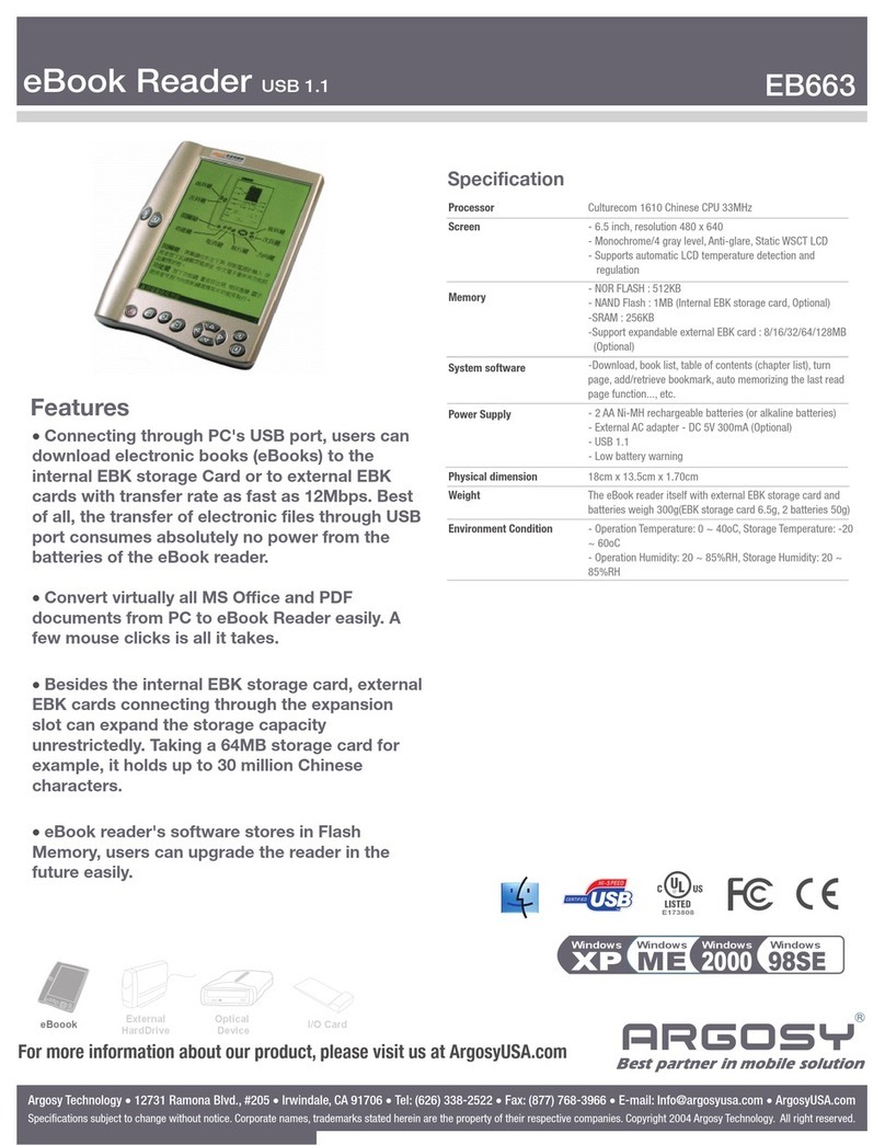 Argosy EB663 Specifications
