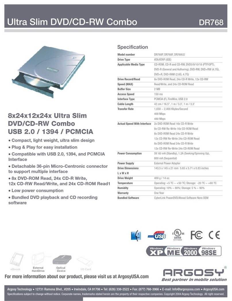 Argosy DR 768-F Specifications