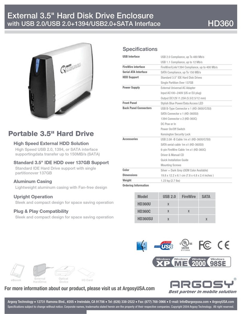 Argosy HD 360C Specifications