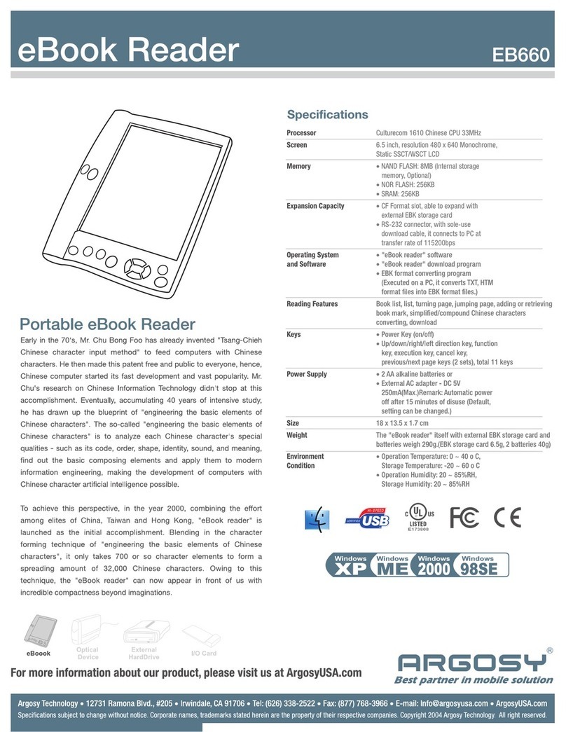 Argosy EB660 Specifications