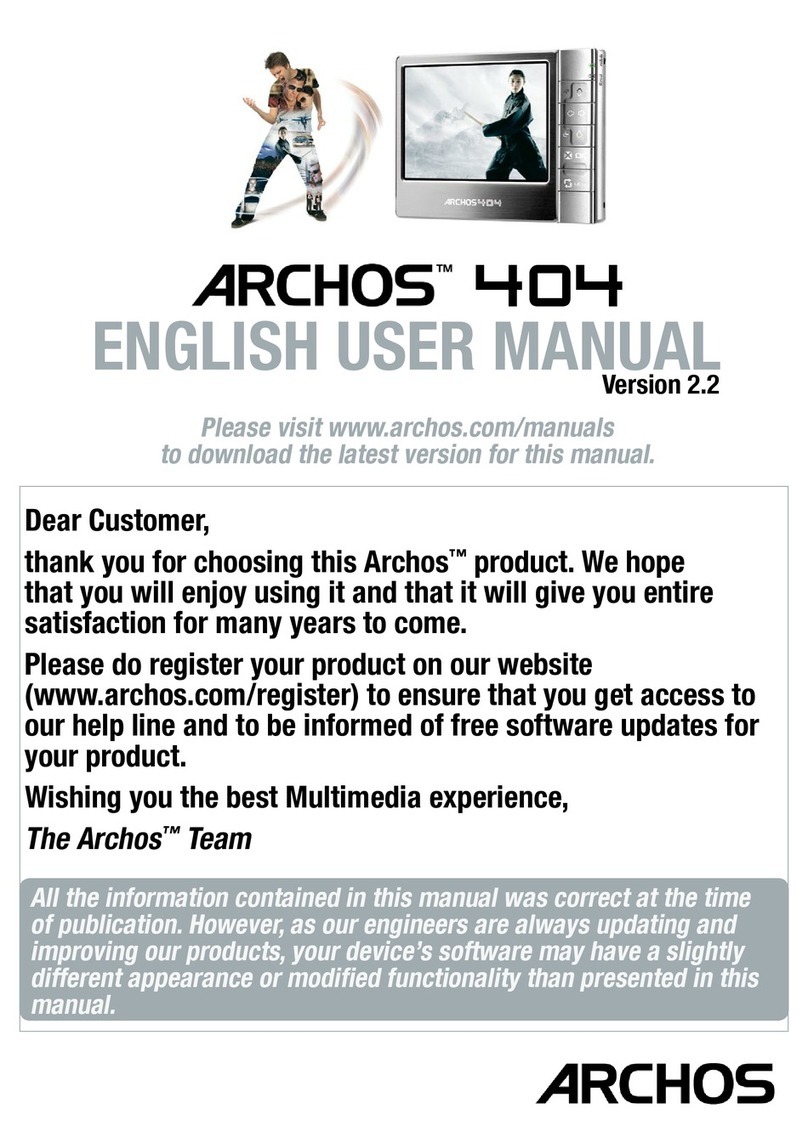 Archos 404 User manual
