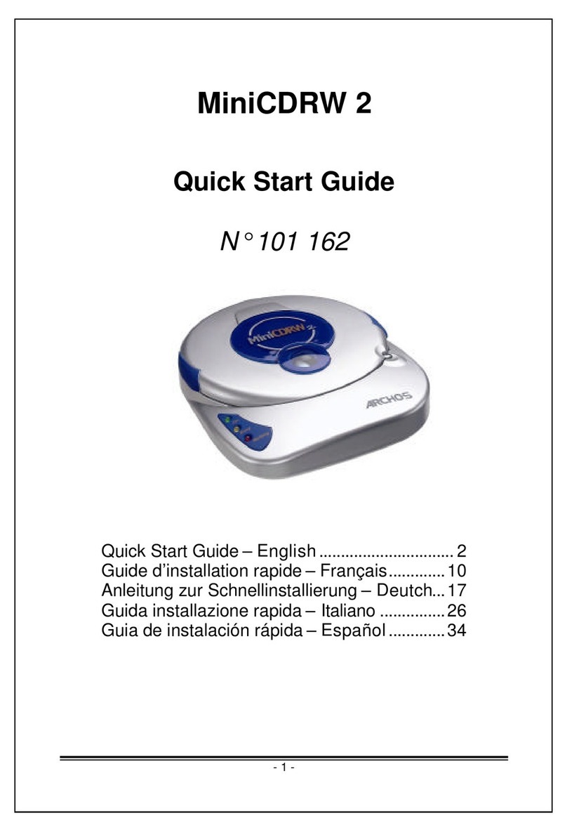 Archos MiniCDRW 2 User manual
