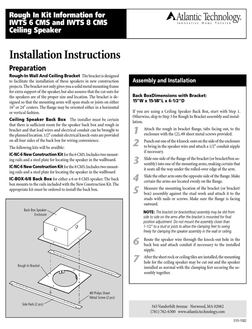 Atlantic Technology ICTS-6.3 installation instructions Atlantic Technology ICTS-6.3 installation instructions