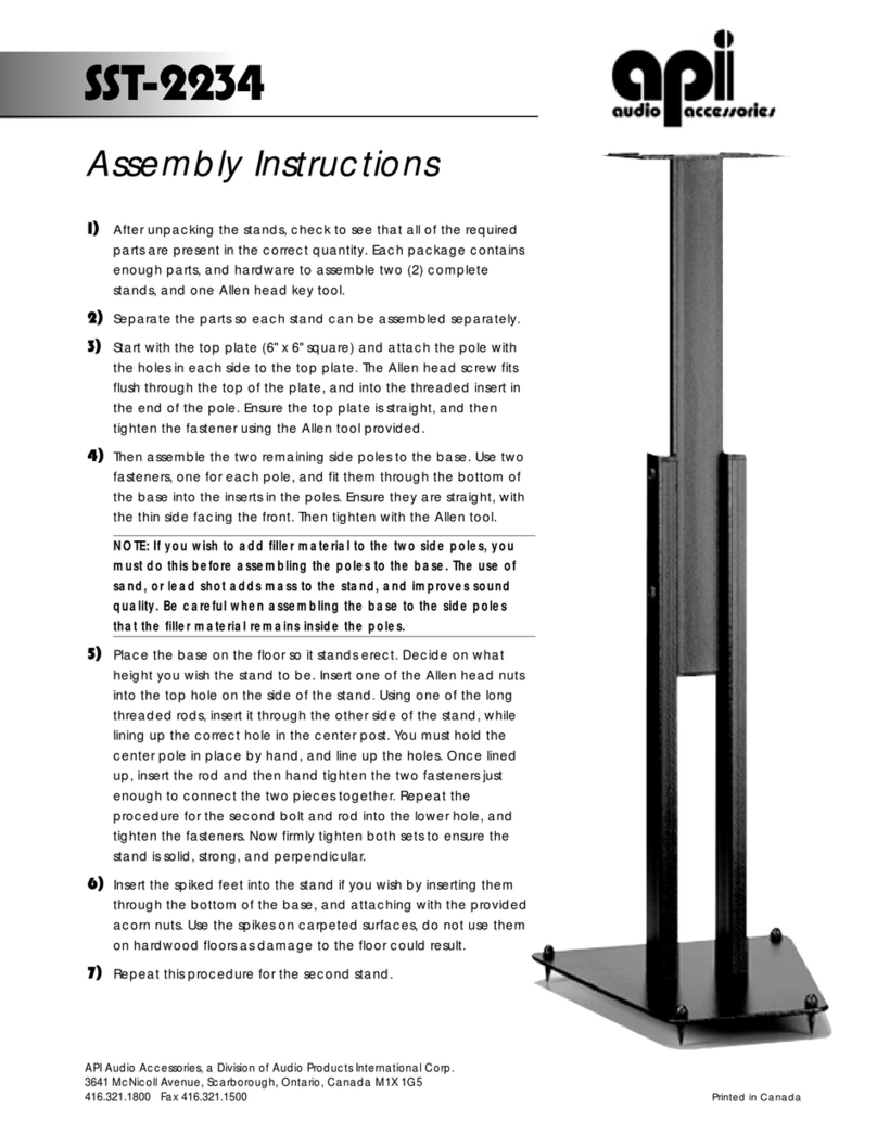 API Audio Accessories SST-2234 Assembly instructions